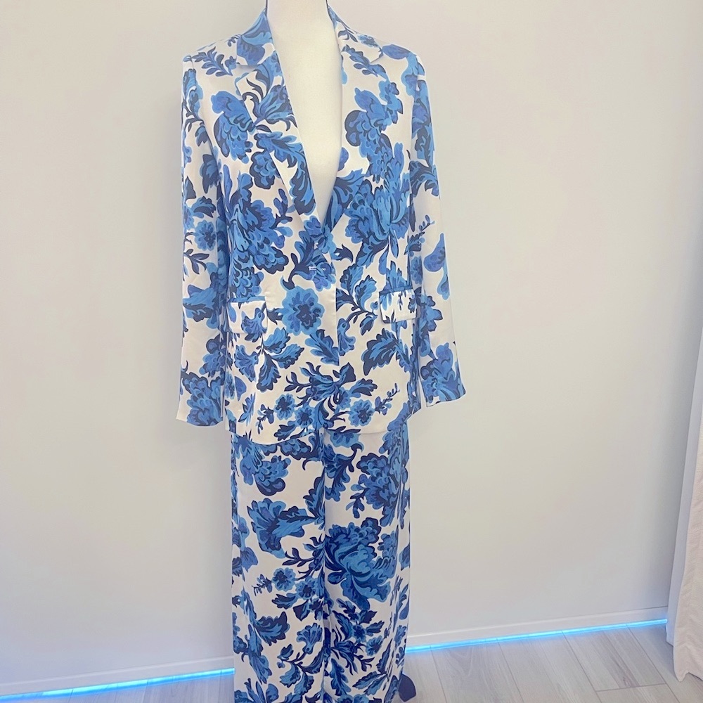 Christian Lacroix Blue and White Patterned Fabric